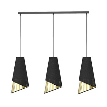 Lámpara colgante vist negro+oro (3 luces)