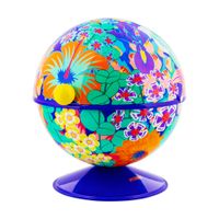 bola  azucarero  azul metal  13 x 13 x 14 cm
