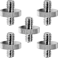 adaptador de metal roscado macho de 14 macho a 14 adaptador de tornillo doble macho de 14 pulgadas compatible con tripode accesorios para camara