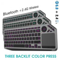 teclado inalambrico ergonomico jomaa con bluetooth y 24g con panel tactil y control multimedia teclado compacto portatil de 78 teclas para pclaptoptablet