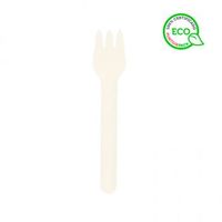 tenedor de fibra compostable blanco 16cm 1000 unidades