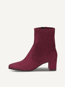CAPRICE Bootie, red, made of Textiles with Block heel, Size 39