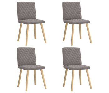 Vidaxl sillas de comedor 4 unidades tela taupe