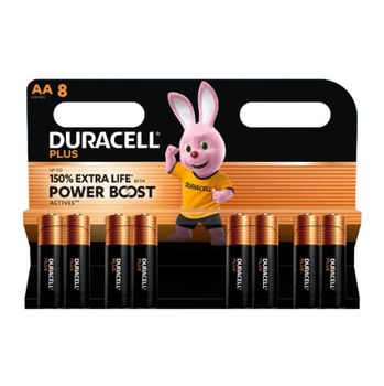 Duracell Plus Power Boost 150% Extra Life Pilas alcalinas AA / MN1500 / LR06 (8 unidades)