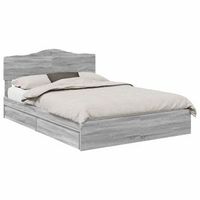 cama matrimonial  cama para adulto  cama con almacenamiento con cabecera gris sonoma 160 x 200 cm