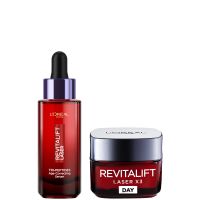 loreal paris revitalift laser age-correcting routine bundle with tri-peptides serum 30ml  day moisturiser 50ml