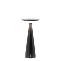 zafferano damina - lampara de mesa led recargable regulador tactil 8 h de duracion de la bateria ip65 - inalambrica acabado en aluminio negro