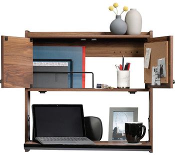 Hampstead Park Wall-Mounted Work Centre - Grand Walnut
