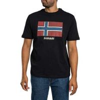 napapijri camiseta camiseta tiki con bandera para hombre