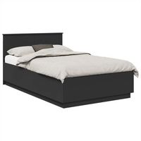 estructura de cama negro 135 x 190 cm madera de ingenieria vidaxl