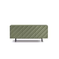 aparador con 3 puertas en madera verde 180x50 cm 80h