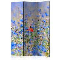 biombo - a sky-colored meadow - cornflowers 135x172 cm