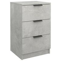 mesita de noche color gris hormigon 40x36x65 cm vidaxl