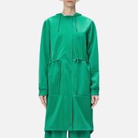 rains string w matte-shell parka coat - l