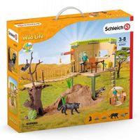 schleich estacion de aventuras del guarda wild life 42507 y 6 figuras