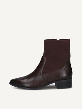 CAPRICE Bootie, brown, made of Leather and synthetic with Block heel, Size 42