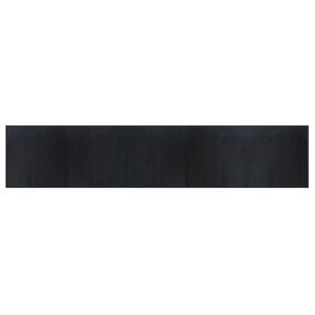 Alfombra Rectangular Bambú Negro 100x500 Cm Vidaxl