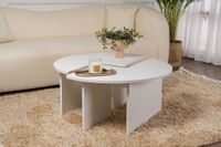 mesa de centro  blanco 90 x 90 x 41 cm