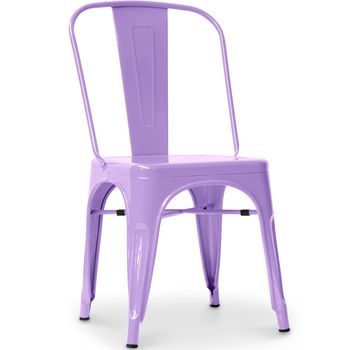 Silla De Comedor De Acero - Diseño Industrial - Nueva Edicion - Stylix  Morado Pastel