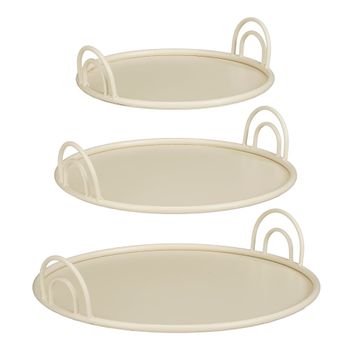 Bandeja offwhite blanco roto  h9xb42xl42cm