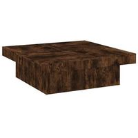 mesa de centrormesa auxiliarrmesa de cafe madera contrachapada roble ahumado 90x90x28 cm