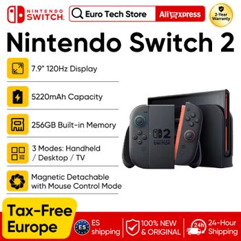 Nintendo Switch 2, Pantalla de 7.9'', Controles Joy-Con, Audio Mejorado, Consola Ajustable, Compatible con Modelos Anteriores, Tres Modos de Juego