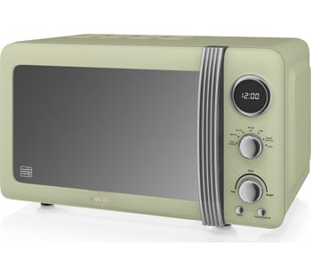 SWAN Retro SM22030GN Solo Microwave - Green, Green