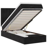 estructura cama otomana colchones terciopelo negro 90x200 cm vidaxl