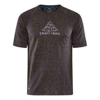 Craft ADV Trail Wool Camiseta De Running Hombres-Gris Oscuro