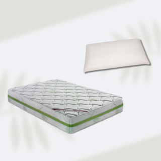 Colchón Viscoelastico Modelo Aloe Vera, 150 X 190 X 26cm, Tejido Aloe Vera - Regalo Almohada Visco