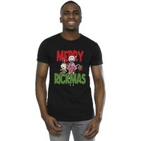 dessins animes camiseta merry rickmas para hombre