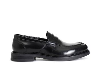mocasín para hombre en piel cepillada. black