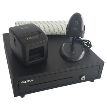 Approx APPPOSPACK4180USB Pos Pack para Tpv Impresora + Cajón + Lector + Papel