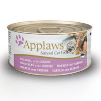 applaws cat food cans 70g - tuna  fish in broth - mackerel with sardines 6 x 70g
