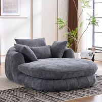 sillon chaise longue de chenilla gris 1845  145  765 cm asiento profundo