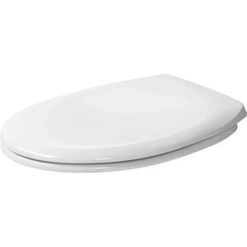 Tapa De Inodoro Duravit Sin Amortiguación, Bisagras Acero Inox, Blanco, 0064200000
