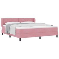 cama tapizada 203x183x88 cm  - rosa