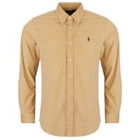 polo ralph lauren camisa manga larga camisa custom fit en pana para hombre