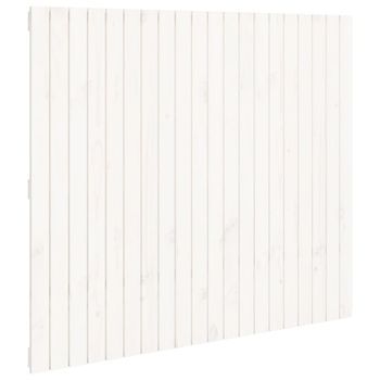 Cabecero De Cama Pared Madera Maciza Pino Blanco 127,5x3x110 Cm Vidaxl