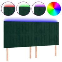 cabecero con luces led terciopelo verde oscuro 200x5x118128 cm vidaxl