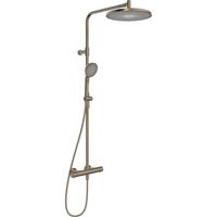 griferia de ducha con rociador de lluvia hansa ha hansaaurelia - 4719 de 3 chorros bronce cepillado 4719910381