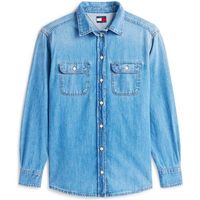 tommy jeans camisa reg wstrn denim shir para mujer