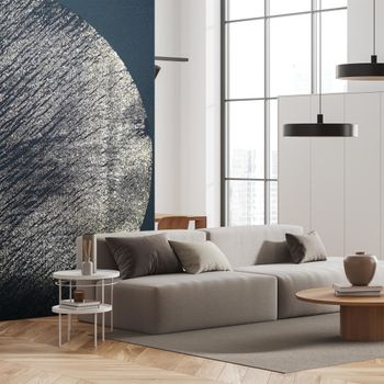 Papel pintado gráfico luna creciente 156x270cm