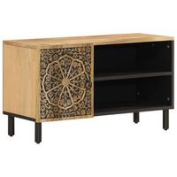 mueble de tv madera maciza de mango 80x31x46 cm vidaxl