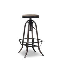 taburete de bar de metal negro