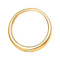 anillo de bautizo de oro amarillo pulido 8k con circonita