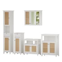 conjunto de muebles de bano rosario 5 partes con armario alto vicco