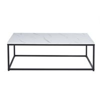 mesa de centro ewing efecto marmol blanco ideal para un salon unico