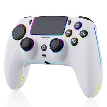 Controlador inalámbrico RGB JZ-5005 con disparador Hall y joysticks,soporte para giroscopio de 6 ejes,vibración turbo pa