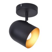 naumov - foco de techo de metal color negro 10 cm e14